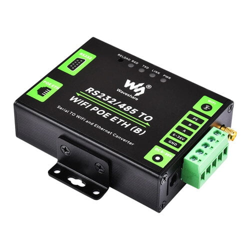 Industrial Grade Serial Server RS232/485 To WiFi and POE Ethernet, Modbus Gateway