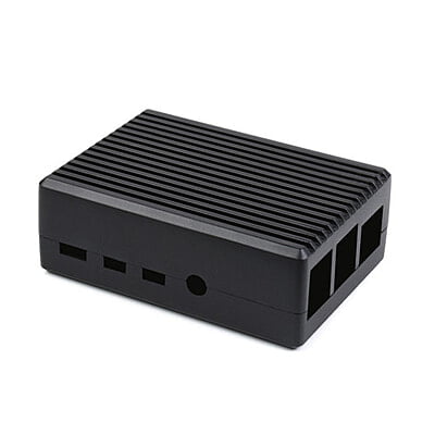 Aluminum Stripe Grooved Case for Raspberry Pi 4, Inner Heatsink Pillars
