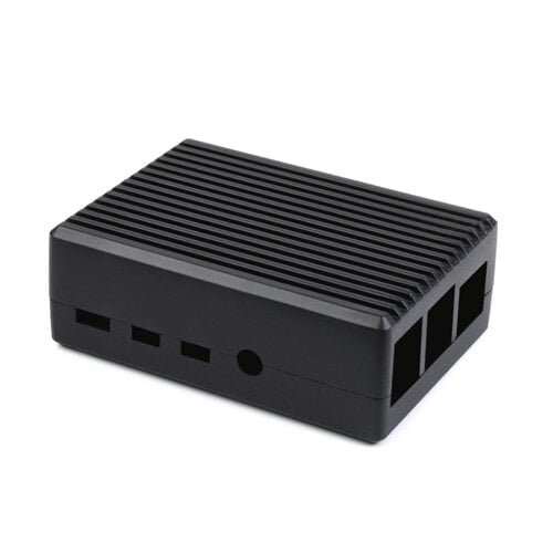 Aluminum Stripe Grooved Case for Raspberry Pi 4, Inner Heatsink Pillars