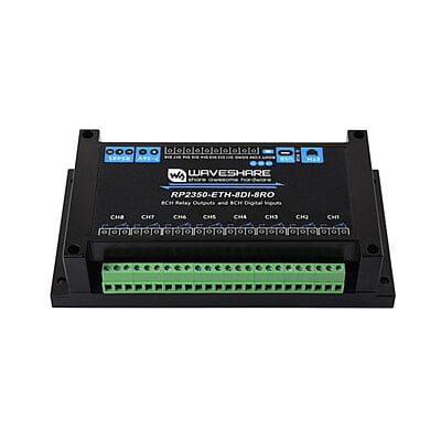 Industrial 8-Channel RP2350 Relay Module Supports RS485, Ethernet
