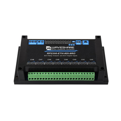 Industrial 8-Channel RP2350 Relay Module Supports RS485, Ethernet
