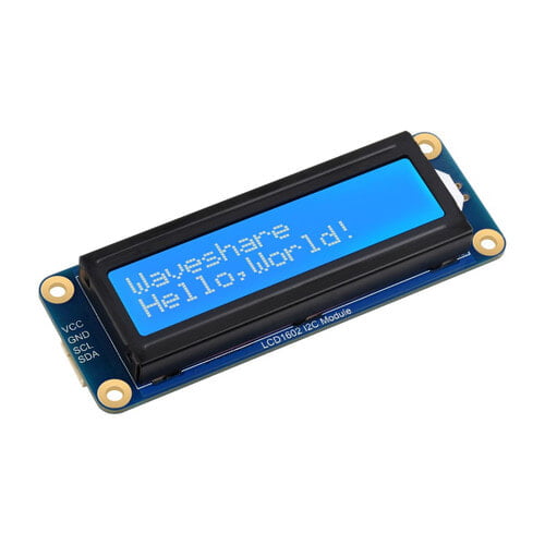 16x2 Character LCD Display I2C White Text Blue Background 3.3V/5V