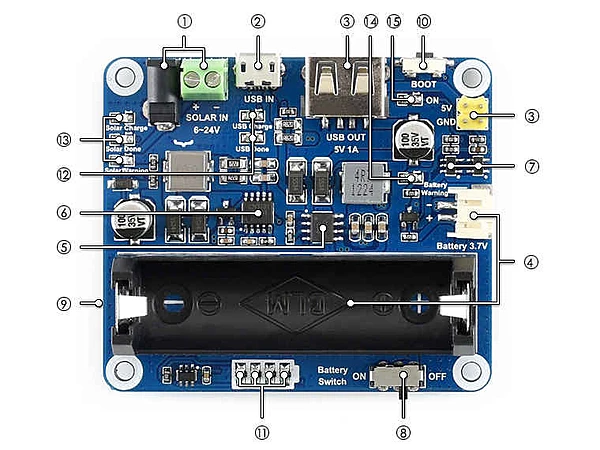 Solar Power Management Module For 6V~24V Solar Panel