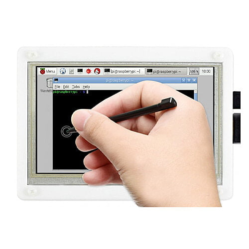 5inch Resistive Touch Screen LCD (B) with Bicolor Case, 800Ã—480, HDMI, Low Power