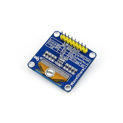 0.96 inch OLED, SPI/I2C Interfaces, Vertical Pinheader - Waveshare