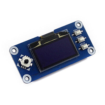 1.3 inch OLED Display HAT for Raspberry Pi, 128x64 pixels, SPI/I2C interface - Waveshare