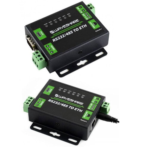 Industrial RS232/RS485 to Ethernet Converter, Supports Modbus