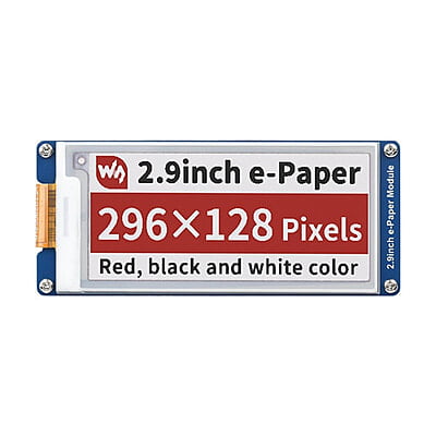 2.9inch E-Paper E-Ink Display Module (B), 296x128, Red / Black / White, SPI