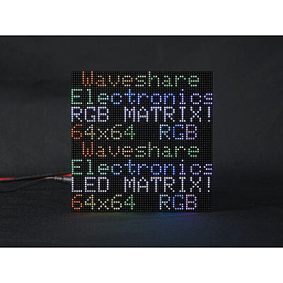 RGB LED Matrix Panel 64x64 Pixels 2.5mm Pitch Adjustable Brightness