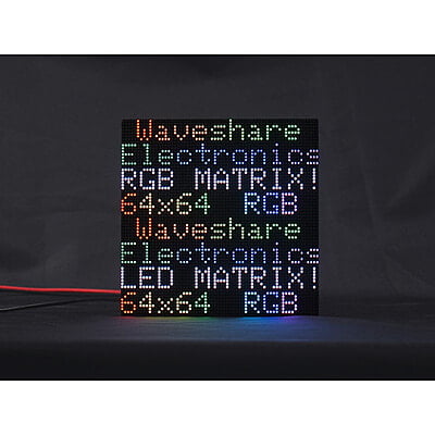 RGB LED Matrix Panel 64x64 Pixels 2mm Pitch Adjustable Brightness