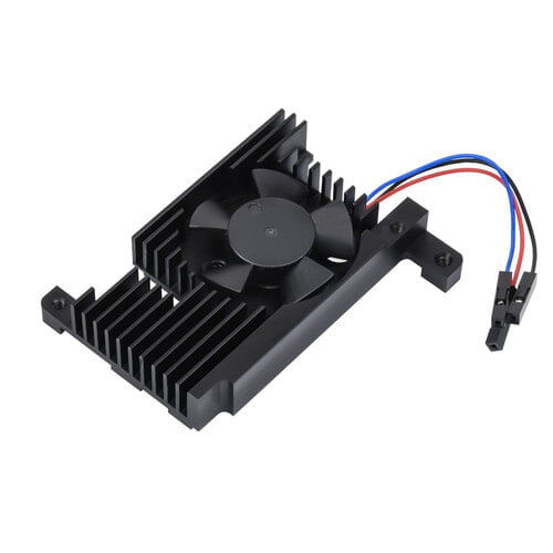 Dedicated All-In-One aluminum alloy cooling fan for Raspberry Pi 4B, PWM speed adjustment, Better Cooling