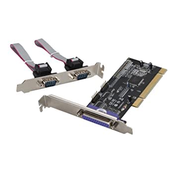 PCI 2 x DB9 (Serial, RS232) & 1 x DB25 (LPT1 Parallel) Ports PCI Card with Chipset Network Interface Card  (Black) PCI 2 x DB9 (Serial, RS232) & 1 x DB25 (LPT1 Parallel) Ports PCI Card with Chipset Network Interface Card  (Black)