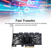 Zigdeal PCIe to 6-Port SATA 3.0 Expansion Card – High-Speed Storage Controller