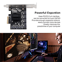 Zigdeal PCIe to 6-Port SATA 3.0 Expansion Card – High-Speed Storage Controller