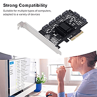 Zigdeal PCIe to 6-Port SATA 3.0 Expansion Card – High-Speed Storage Controller