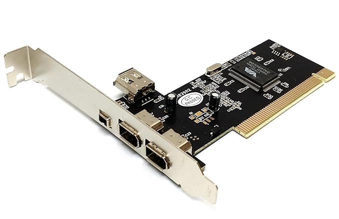 PCI Firewire Card – 3 Ports IEEE 1394 High-Speed Firewire 400 Adapter for PC, Ideal for Digital Cameras, External Drives, and More PCI Firewire Card – 3 Ports IEEE 1394 High-Speed Firewire 400 Adapter for PC, Ideal for Digital Cameras, External Drives, and More