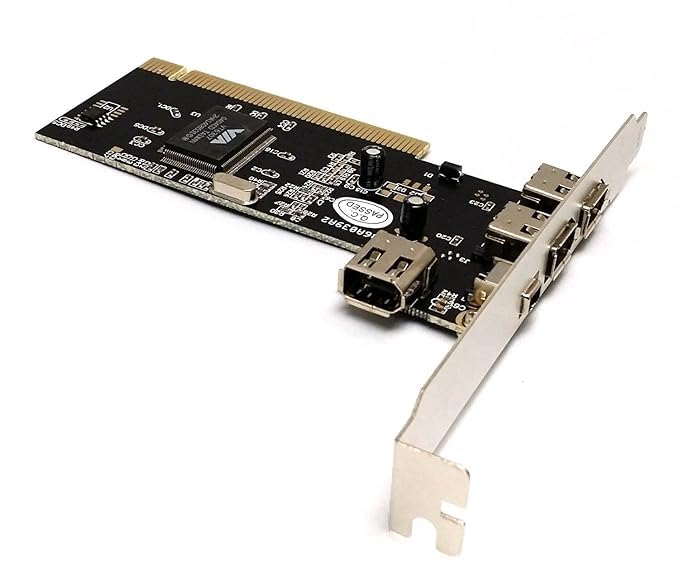 PCI Firewire Card – 3 Ports IEEE 1394 High-Speed Firewire 400 Adapter for PC, Ideal for Digital Cameras, External Drives, and More PCI Firewire Card – 3 Ports IEEE 1394 High-Speed Firewire 400 Adapter for PC, Ideal for Digital Cameras, External Drives, and More