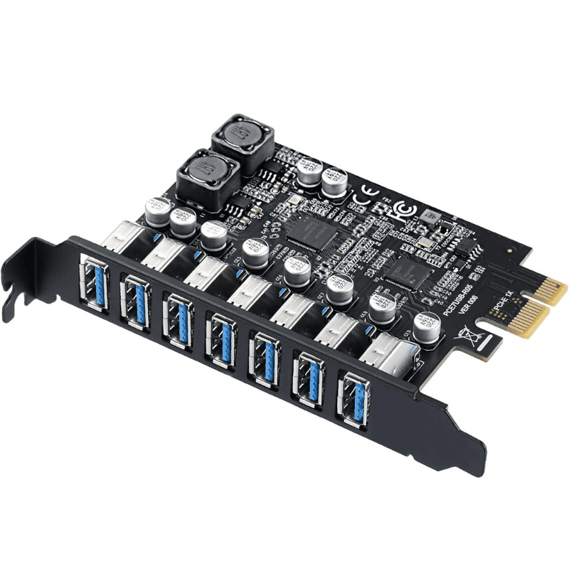 Zigdeal PCI-E to 7-Port USB 3.0 Expansion Card – High-Speed USB Adapter for Desktop PC
