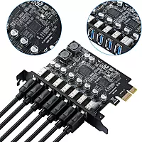 Zigdeal PCI-E to 7-Port USB 3.0 Expansion Card – High-Speed USB Adapter for Desktop PC