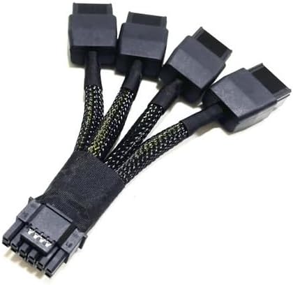 PCIe 5.0 GPU 16 pin (12+4) to Quad PCIe 8 Pin Power Cable (10cm) PCIe 5.0 GPU 16 pin (12+4) to Quad PCIe 8 Pin Power Cable (10cm)