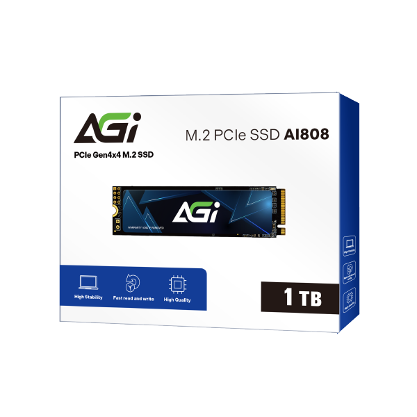 AGI M.2 PCIe Gen4 SSD, AI808,3 Year Warranty-1 TB