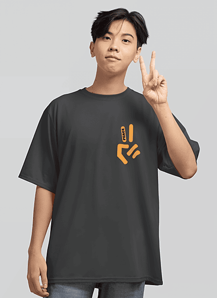 PEACE grey oversized tshirt