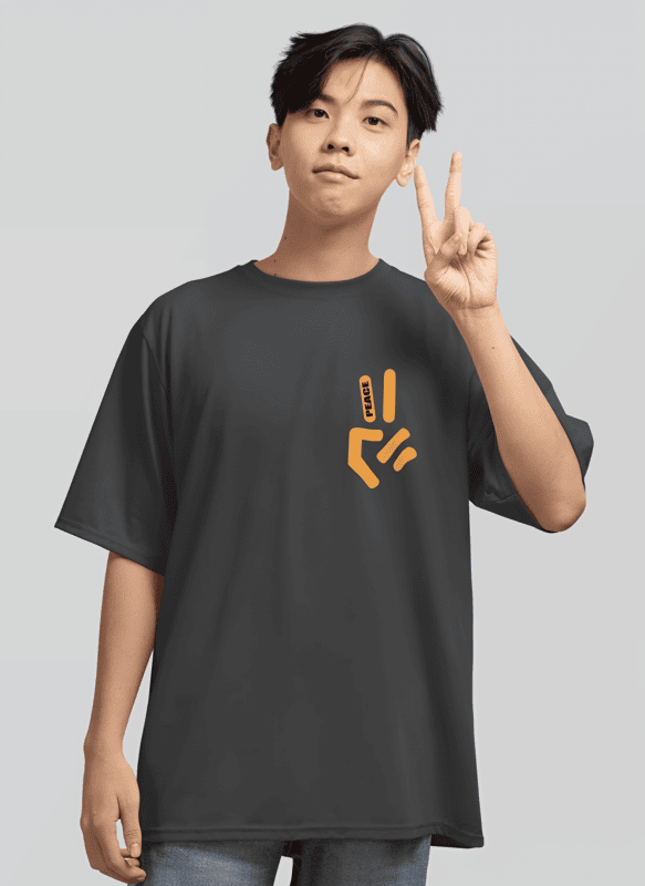 PEACE grey oversized tshirt