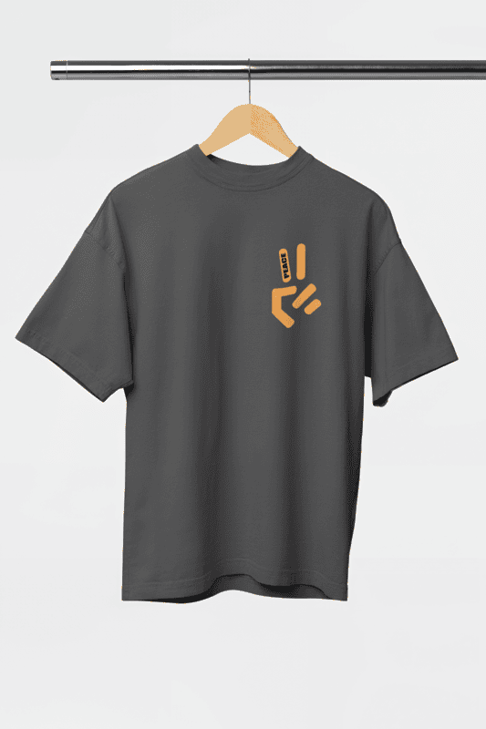 PEACE grey oversized tshirt