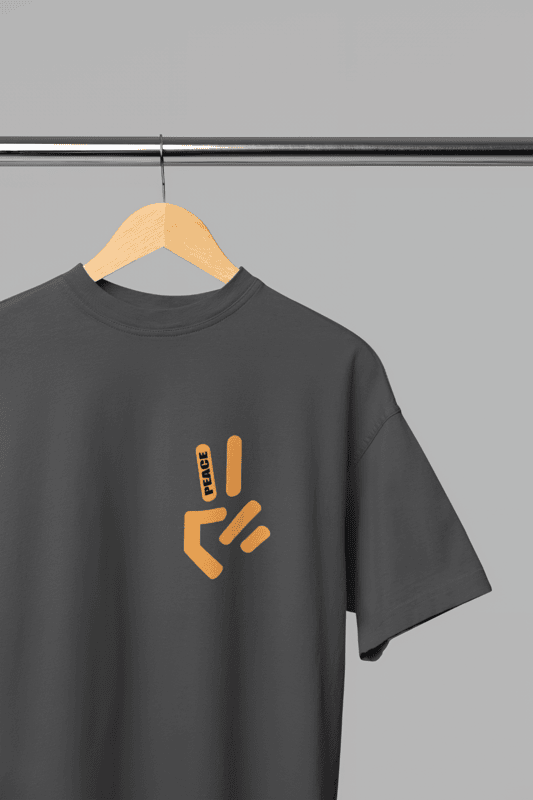 PEACE grey oversized tshirt