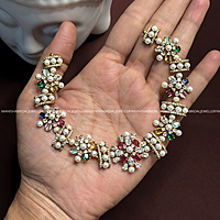 Multicolor pearl neckpiece
