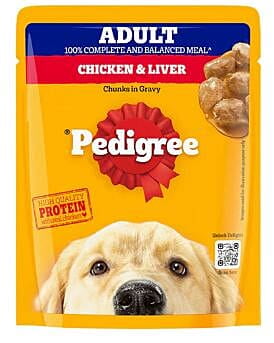 Pedigree Chicken and Liver Chunks in Gravy Adult Dog Wet Food