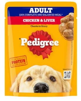 Pedigree Chicken and Liver Chunks in Gravy Adult Dog Wet Food