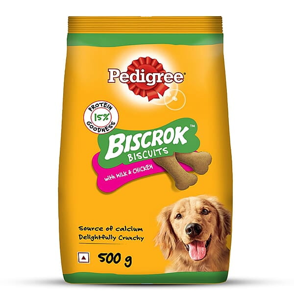 Pedigree Biscrock Milk and Chicken Biscuits for Dogs