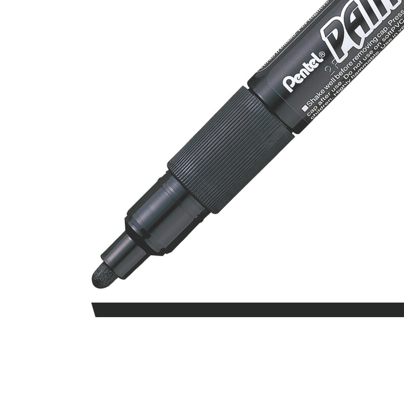 PENTEL PAINT MARKER MMP20 - BLACK PENTEL PAINT MARKER MMP20 - BLACK