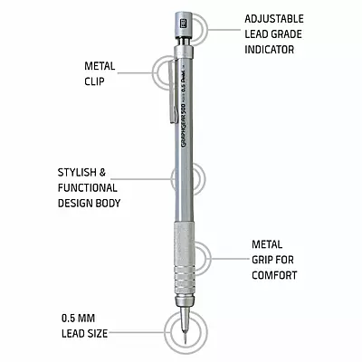 PENTEL MECH PENCIL - 515 0.5 GRAPH GEAR
