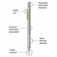 PENTEL MECH PENCIL - 519 0.9 GRAPH GEAR