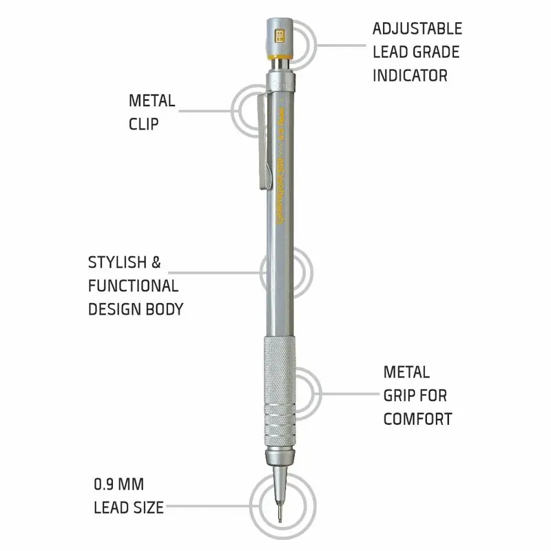 PENTEL MECH PENCIL - 519 0.9 GRAPH GEAR