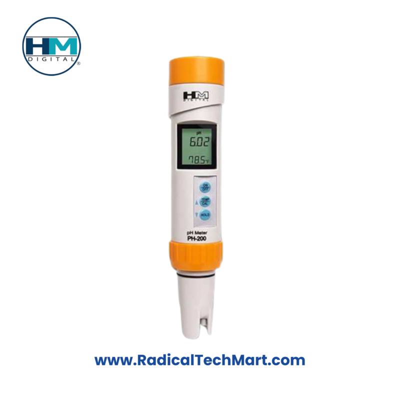 HM Digital PH-200 Waterproof Digital pH Meter with Temperature Display
