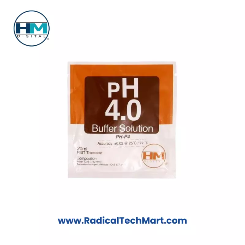 HM Digital PH-P4 20ml pH 4.0 Calibration Solution Sachet