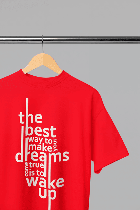 Philosophical Quote red oversized tshirt