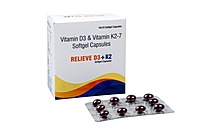 Relieve Care 60K IU Vitamin D3 and K2 Tablets Relieve Care 60K IU Vitamin D3 and K2 Tablets