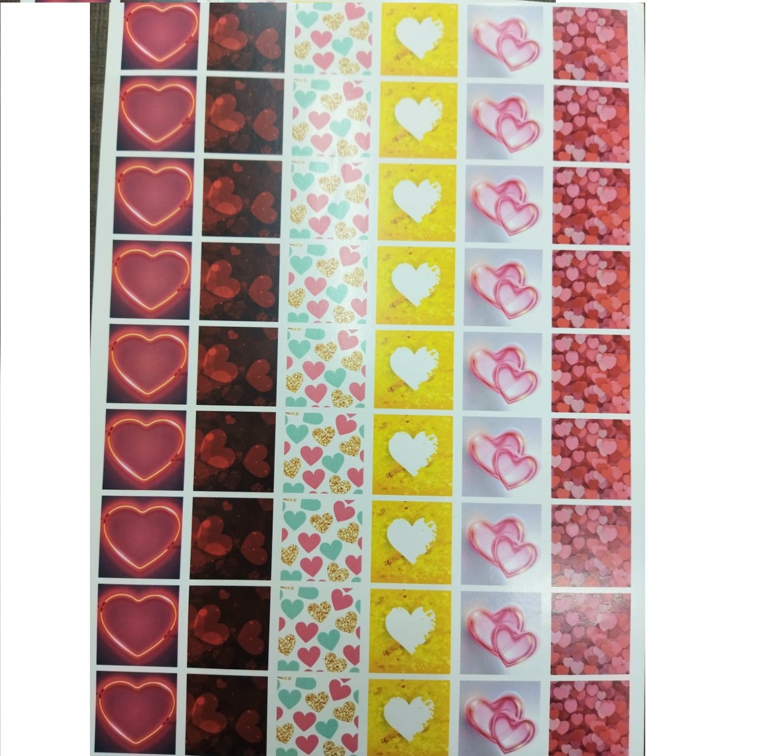 Sheet of 54 stickers