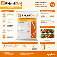 Syngenta RIDOMIL GOLD® Fungicide – Metalaxyl-M 4% + Mancozeb 64% WP | Vetrivel Agro Services