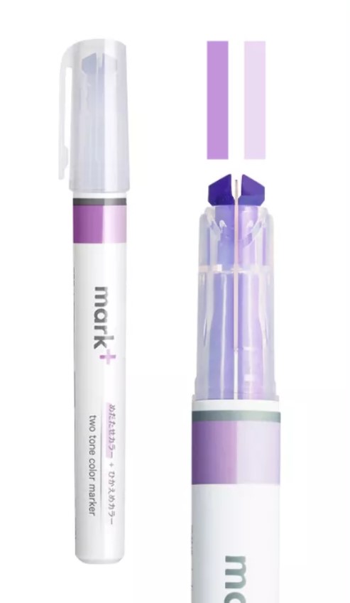 Kokuyo Highlighter Pen 2 Tone Mark Tus Purple
