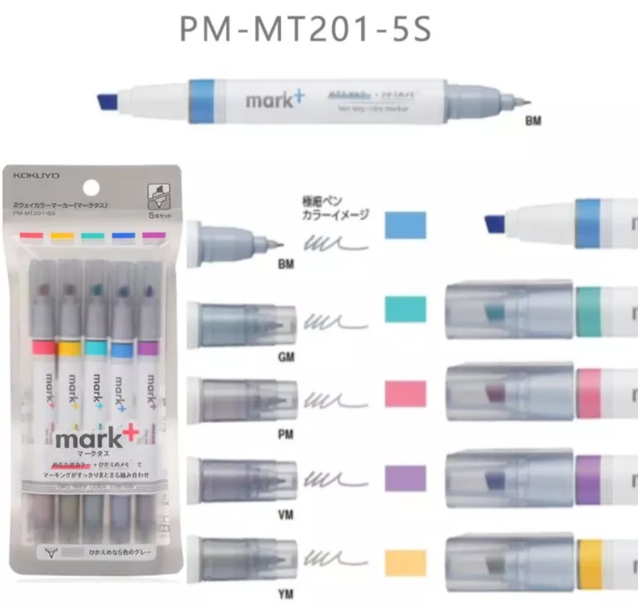 Kokuyo Mark Plus Two Way Color Marker Gray