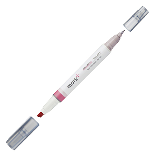 Kokuyo Mark Plus Two Way Color Marker Pink Gray