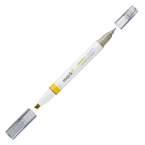 Kokuyo Mark Plus Two Way Color Marker Yellow Gray