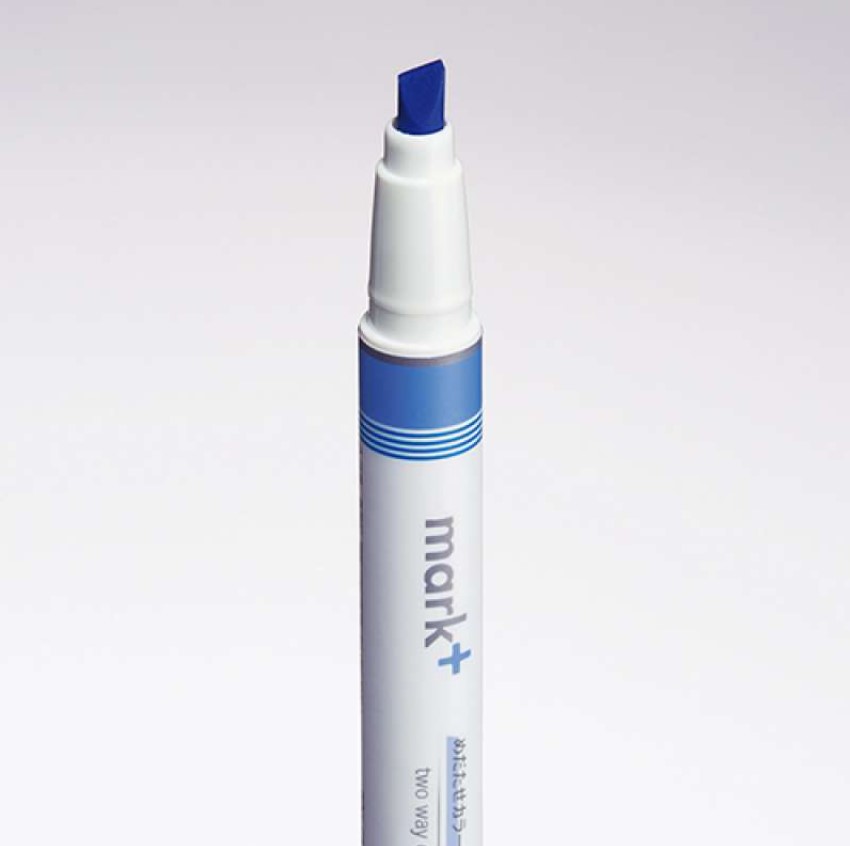 Kokuyo Mark Plus Two Way Color Marker Blue