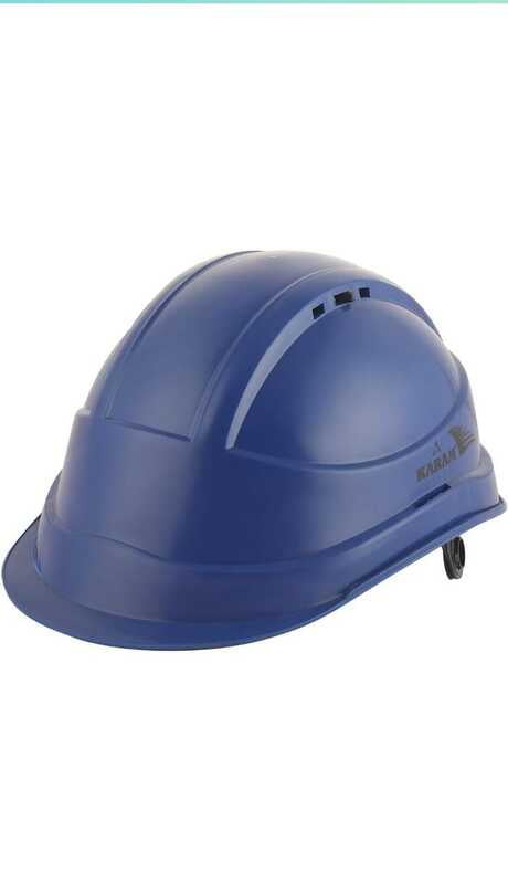 Safety Helmet With Protective Peak, Ventilators and Ratchet Type Adjustment, PN542
