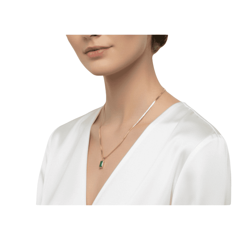 Florium™ : Minimalist Solitaire Pendant with Fine Link Chain  [PNSS-01]